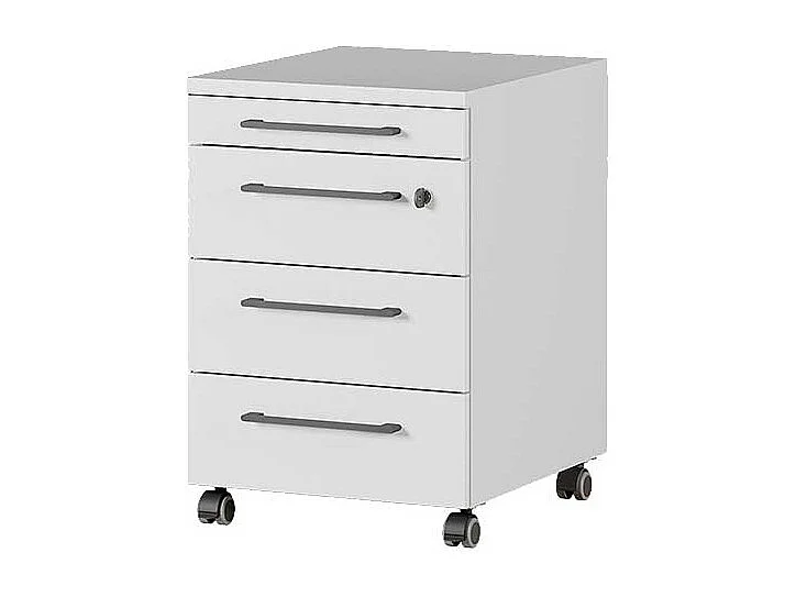 Schreibtisch Büroschreibtisch mit Rollcontainer höhenverstellbar (zweiteilig)