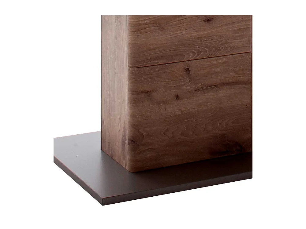 Esstisch verlängerbar in Wildeichefarben und Grau 180-280 cm