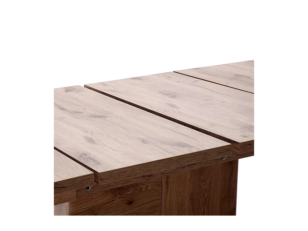 Esstisch verlängerbar in Wildeichefarben und Grau 180-280 cm