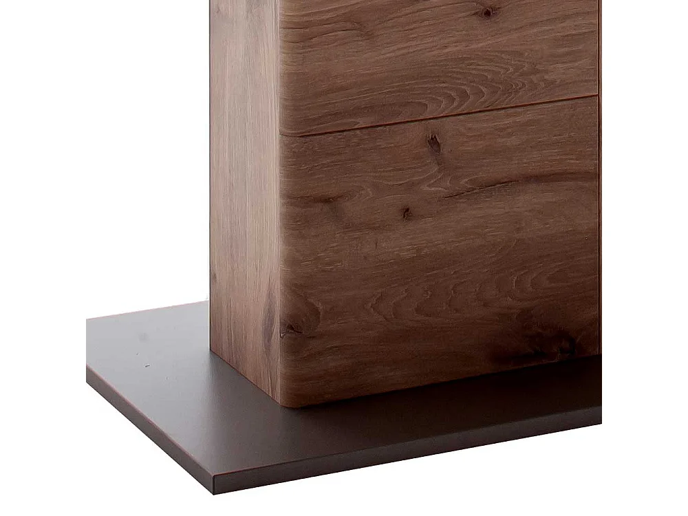 Esstisch verlängerbar in Wildeichefarben und Grau 180-280 cm