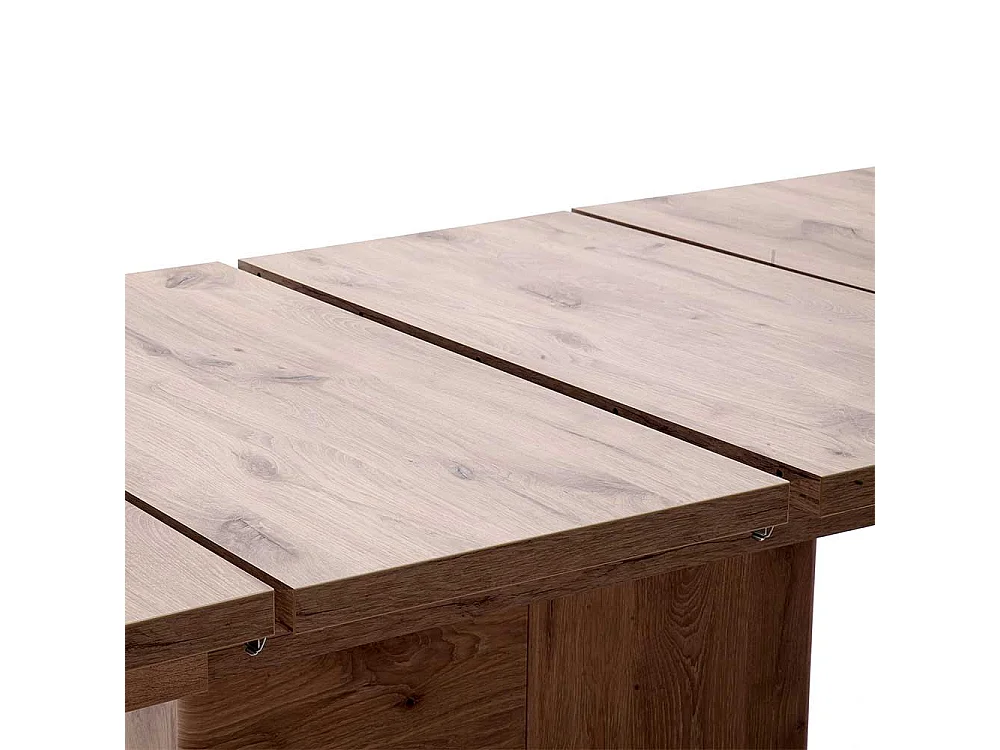 Esstisch verlängerbar in Wildeichefarben und Grau 180-280 cm