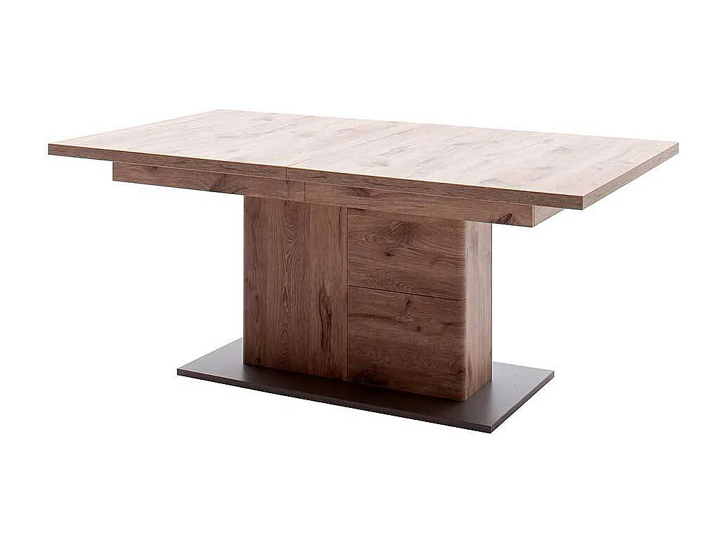 Esstisch verlängerbar in Wildeichefarben und Grau 180-280 cm