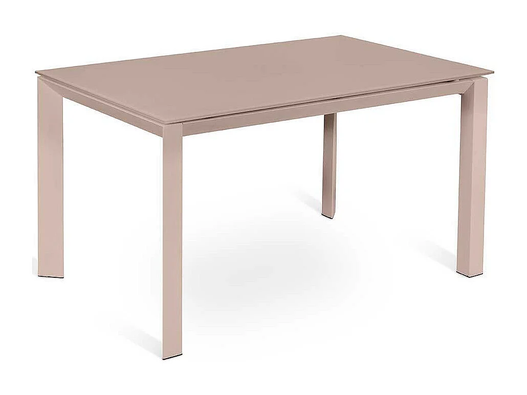 Ausziehtisch in Braun Glas Metall