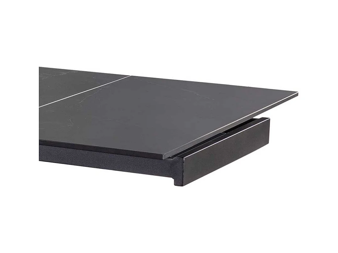 Design Ausziehtisch mit Keramikplatte Metall Spider Gestell