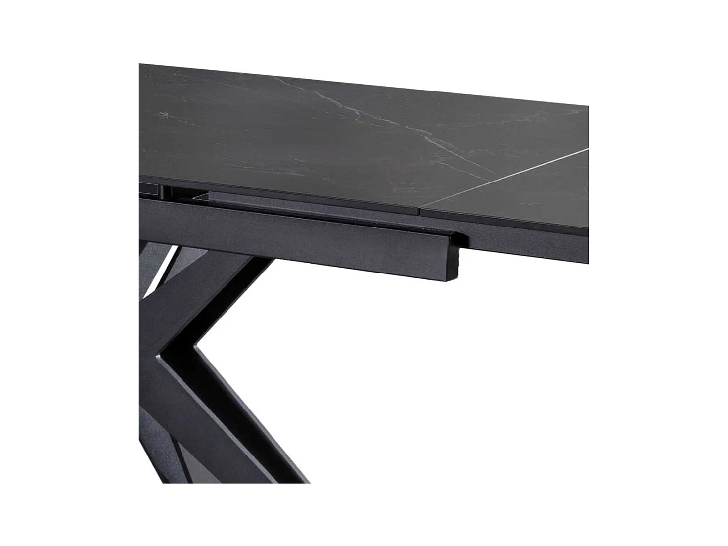 Design Ausziehtisch mit Keramikplatte Metall Spider Gestell