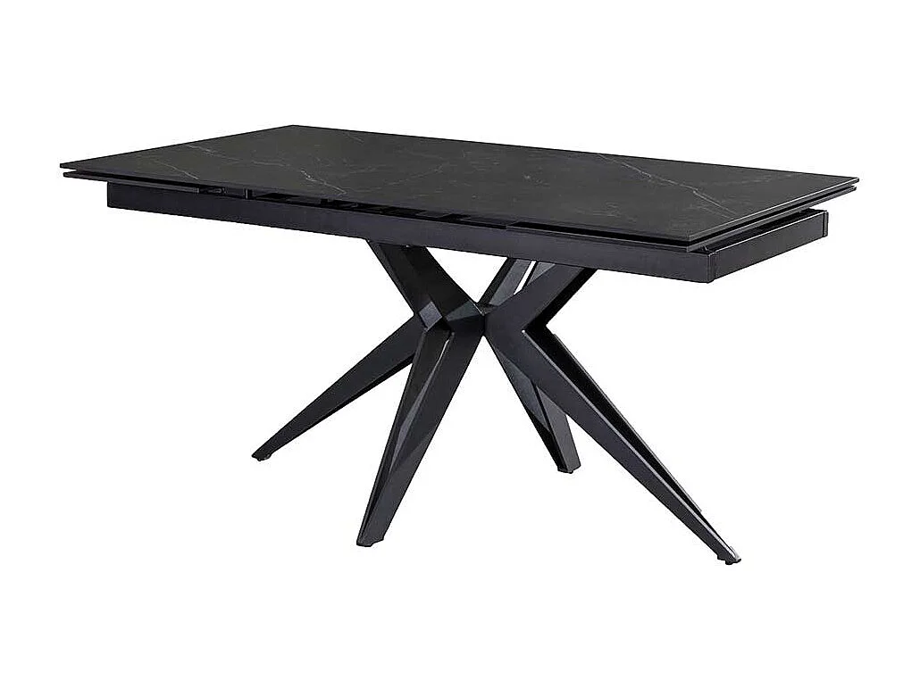 Design Ausziehtisch mit Keramikplatte Metall Spider Gestell