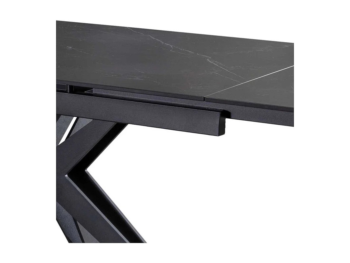 Design Ausziehtisch mit Keramikplatte Metall Spider Gestell