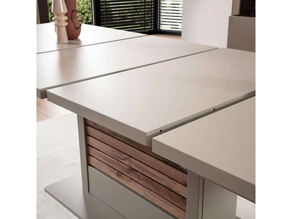 Esstisch Küchentisch auf Säulengestell mit Kulissenauszug