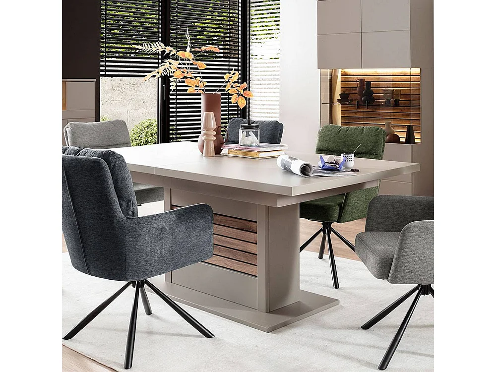 Esstisch Küchentisch auf Säulengestell mit Kulissenauszug