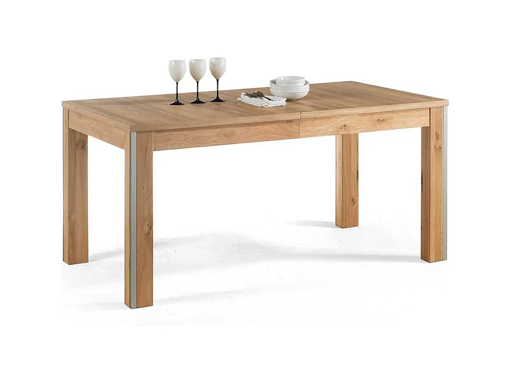 Esstisch in Asteiche Bianco furniert Kulissenauszug