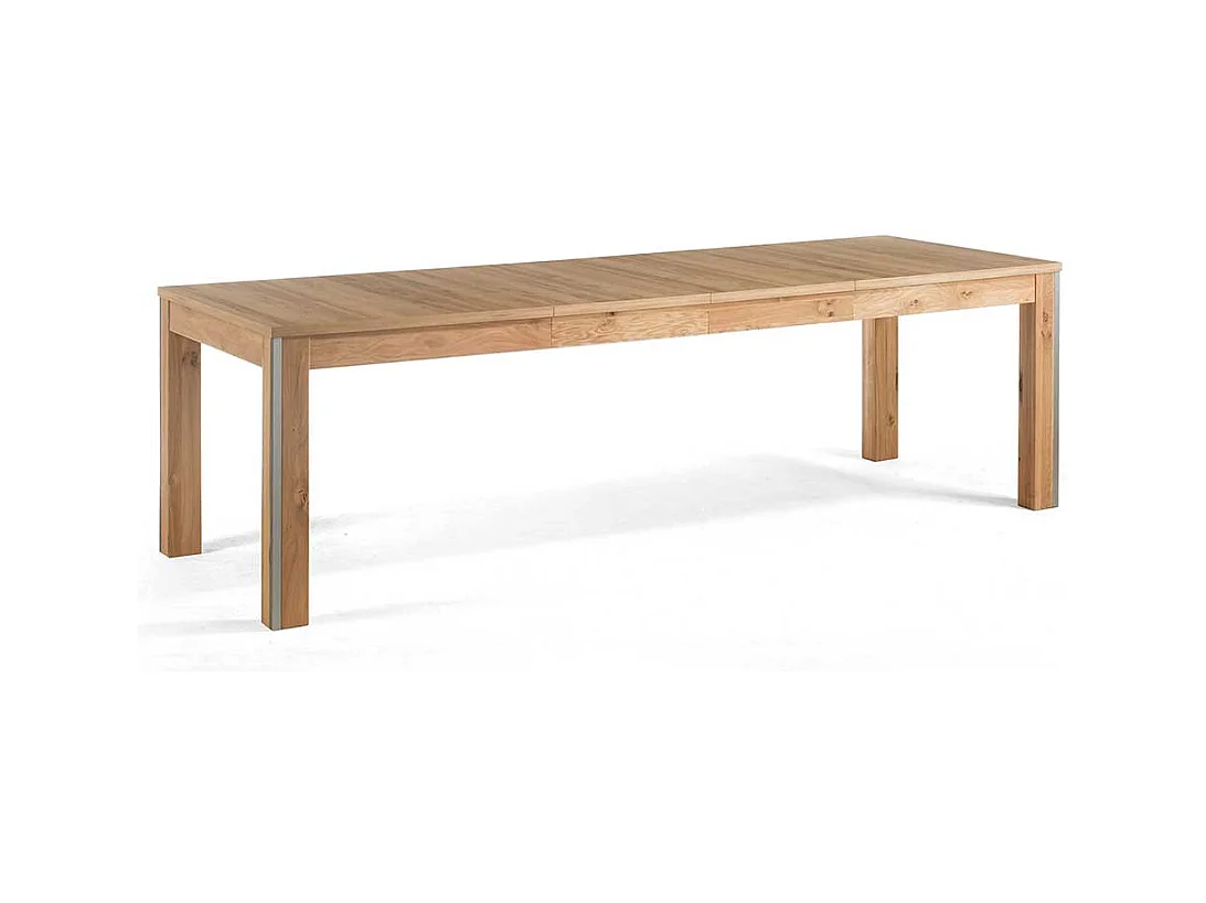 Esstisch in Asteiche Bianco furniert Kulissenauszug