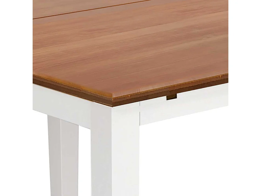 Esstisch Küchentisch in Weiß und Honigfarben