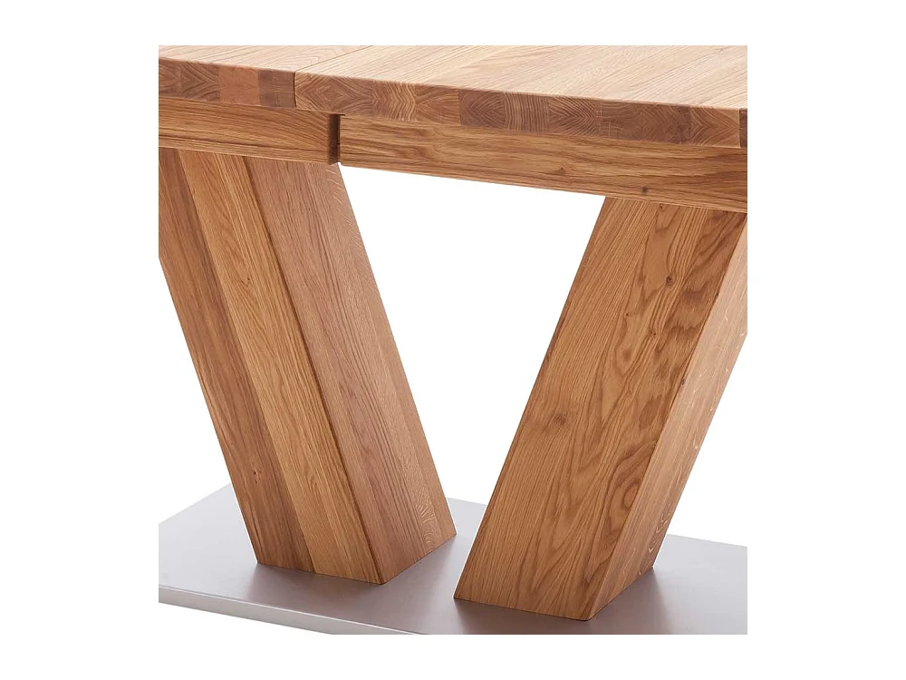 Esstisch aus Wildeiche Massivholz Bootsform