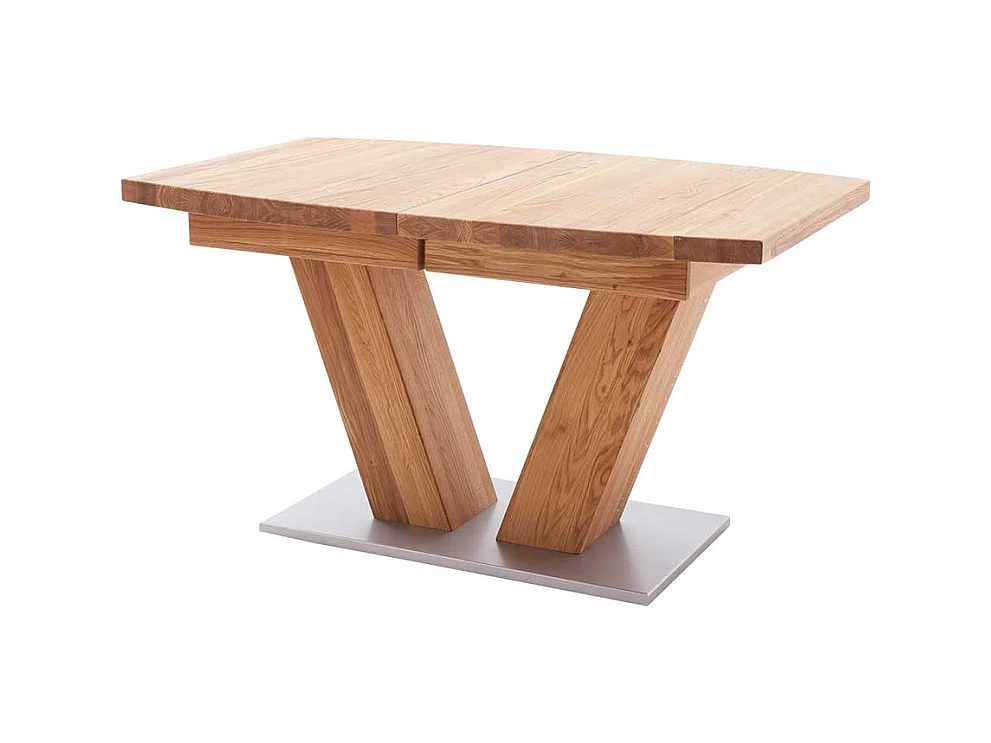 Esstisch aus Wildeiche Massivholz Bootsform