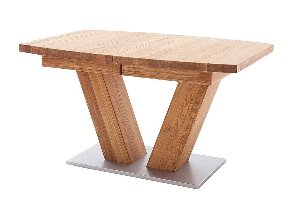 Esstisch aus Wildeiche Massivholz Bootsform