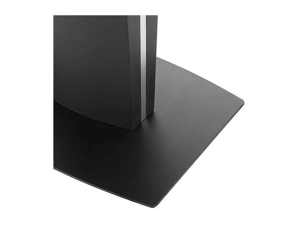 Luxus Esszimmertisch in Schwarz und Rostfarben Säulengestell