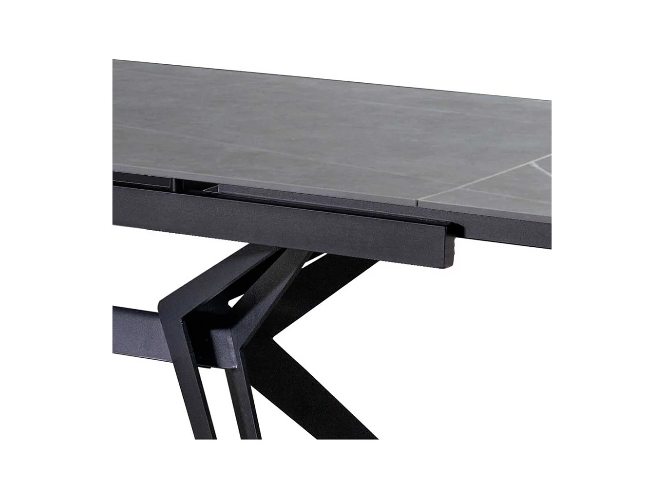 Hochwertiger Tisch mit Keramikplatte Marmor Optik Grau