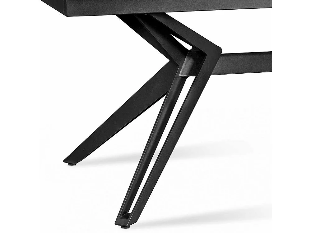 Hochwertiger Tisch mit Keramikplatte Marmor Optik Grau