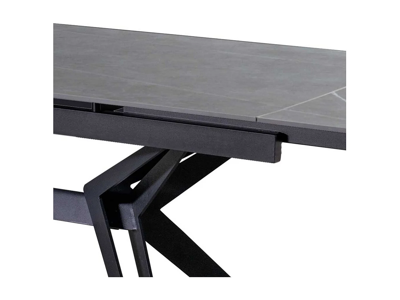 Hochwertiger Tisch mit Keramikplatte Marmor Optik Grau