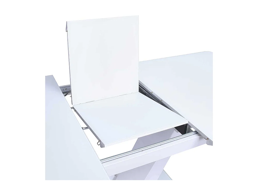 Premium Esstisch in Weiß Glasplatte