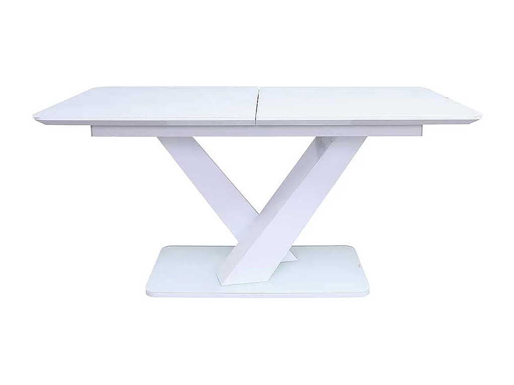 Premium Esstisch in Weiß Glasplatte