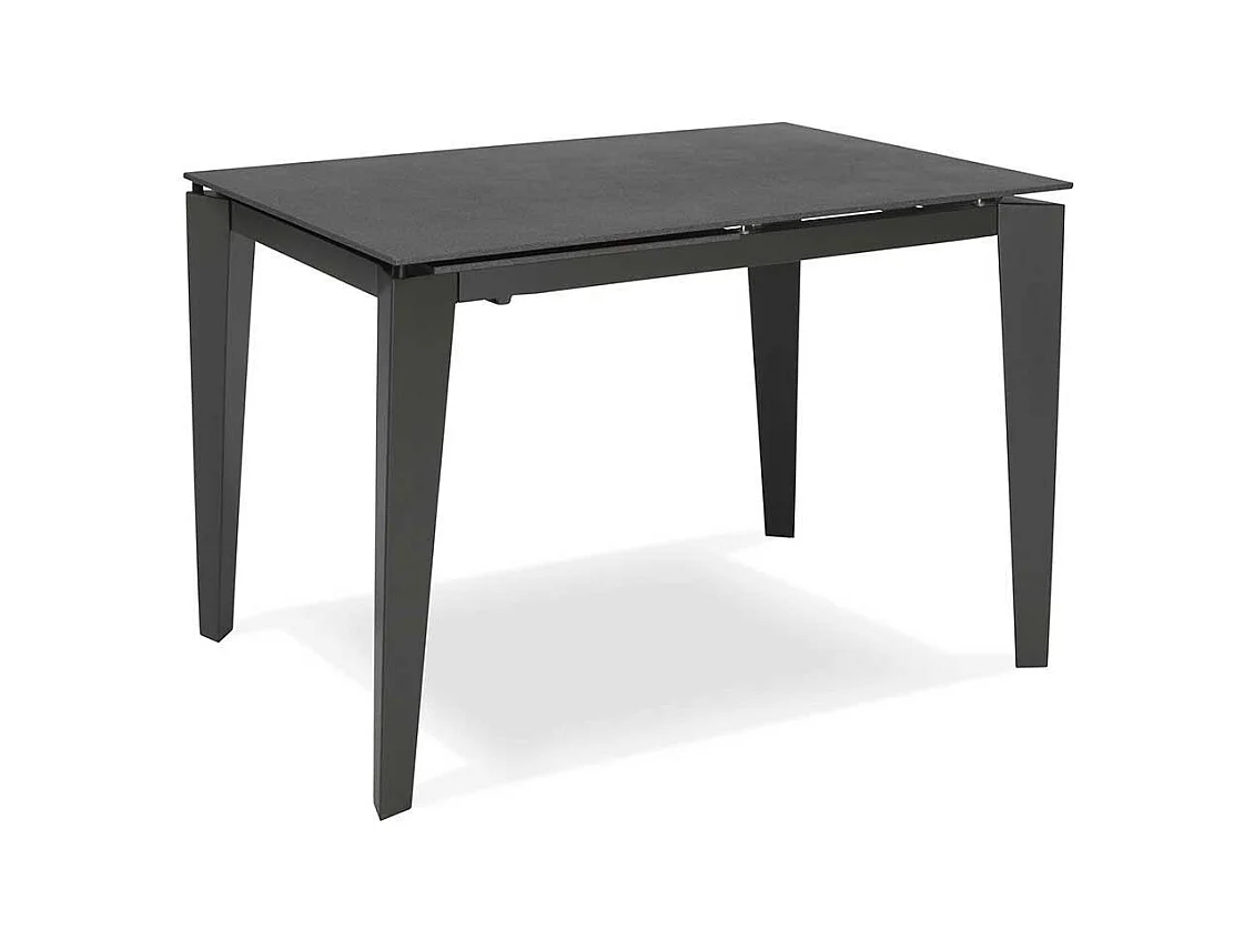 Esszimmertisch in Dunkelgrau Glas