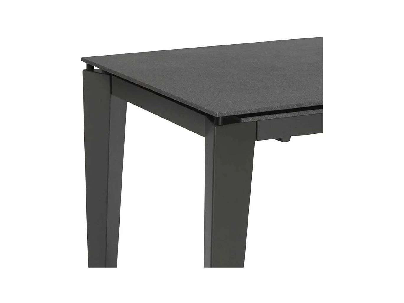 Esszimmertisch in Dunkelgrau Glas