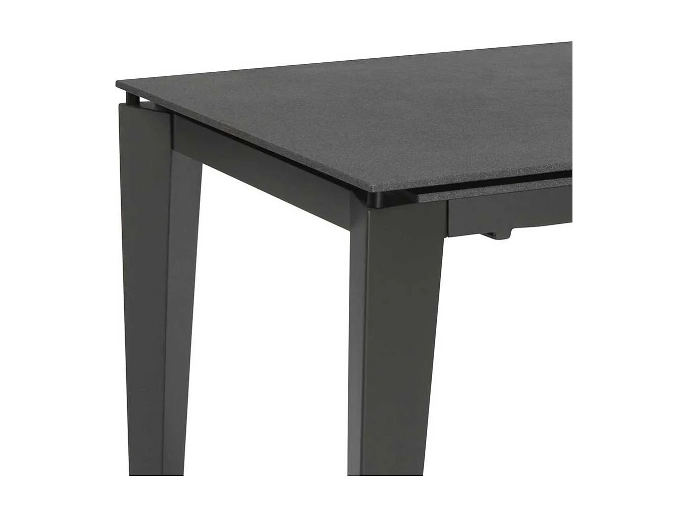 Esszimmertisch in Dunkelgrau Glas