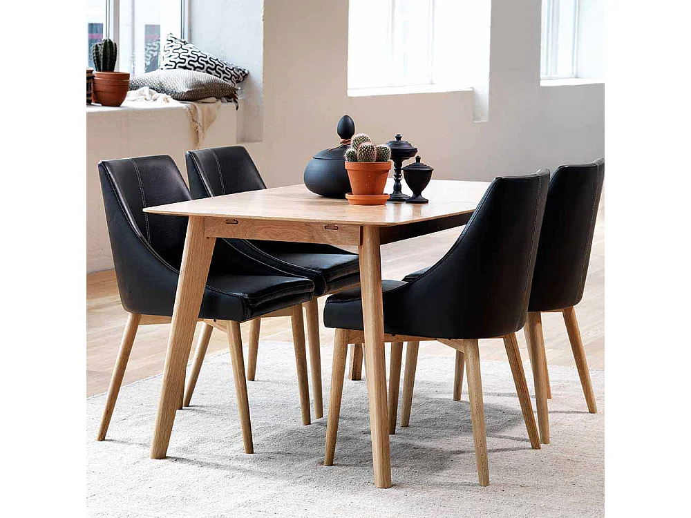 Esszimmertisch aus Eiche Butterfly Auszug