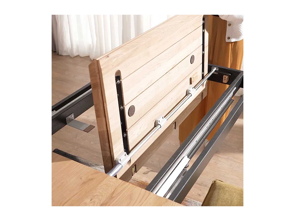 Wildeiche Tisch Esszimmer mit Schweizer Kante Spider Gestell