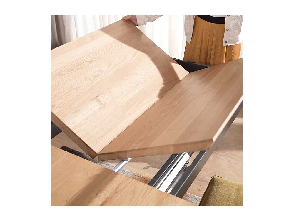 Wildeiche Tisch Esszimmer mit Schweizer Kante Spider Gestell