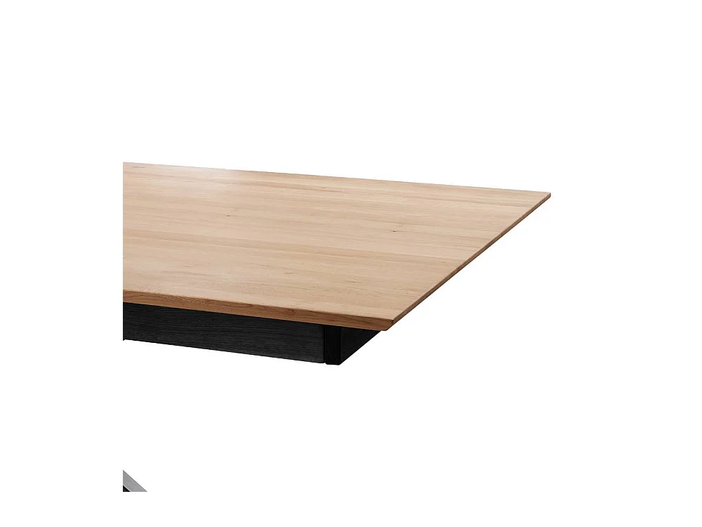 Ausziehtisch Massivholztisch mit Spider Gestell in Wildeichefarben