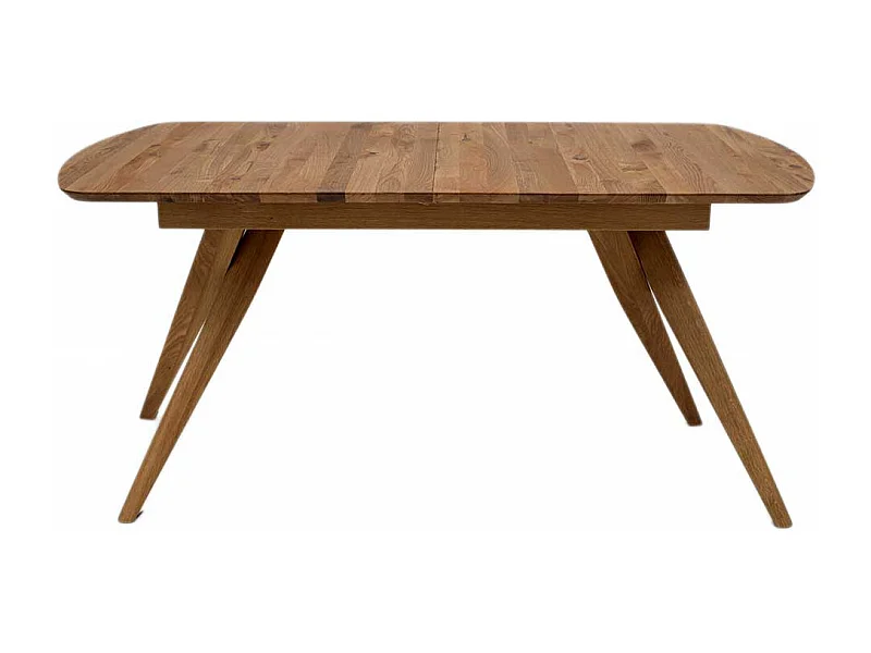 Eiche Massivholztisch in modernem Design einer Einlegeplatte