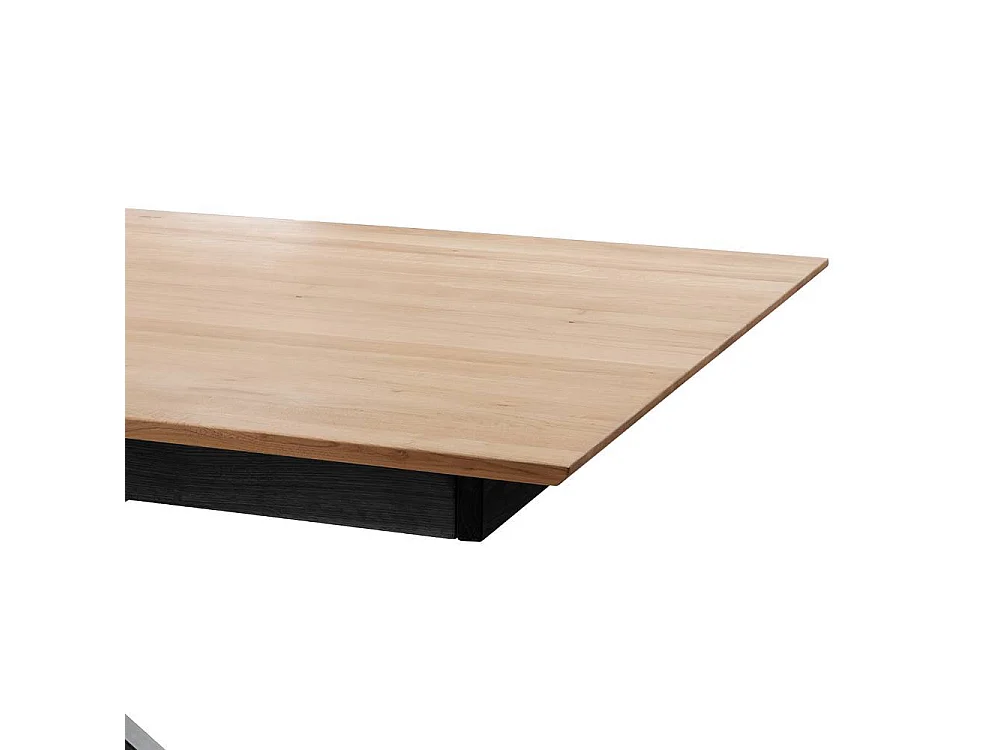 Ausziehtisch Massivholztisch mit Spider Gestell in Wildeichefarben