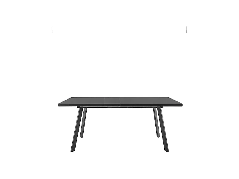 Esszimmertisch in Schwarz 40 cm Kulissenauszug