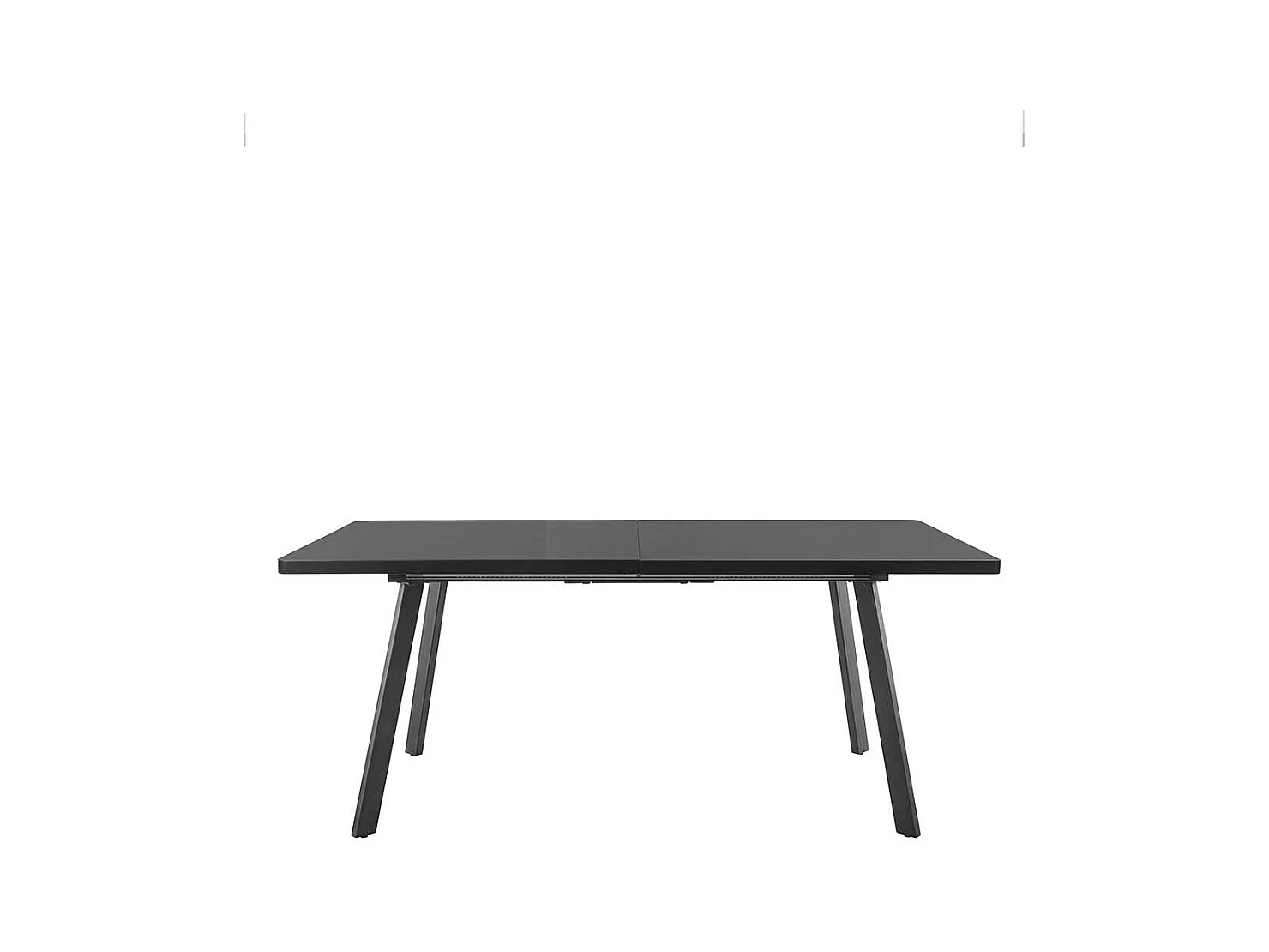 Esszimmertisch in Schwarz 40 cm Kulissenauszug