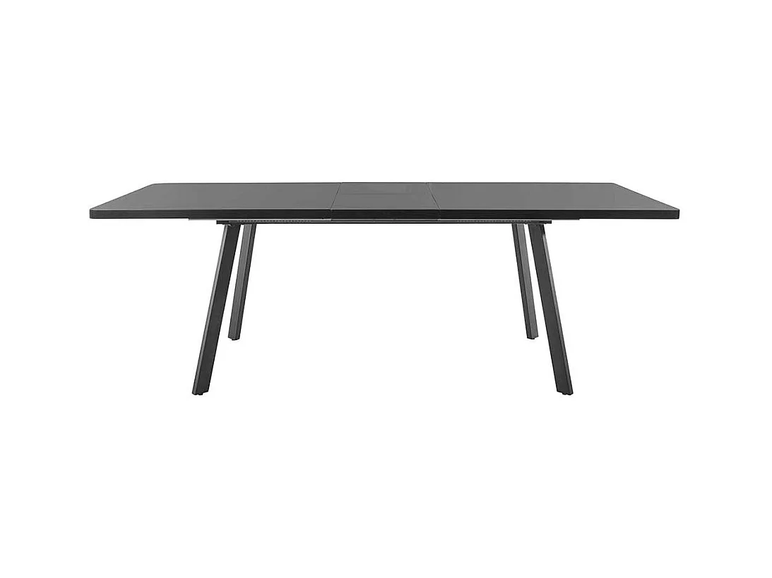 Esszimmertisch in Schwarz 40 cm Kulissenauszug