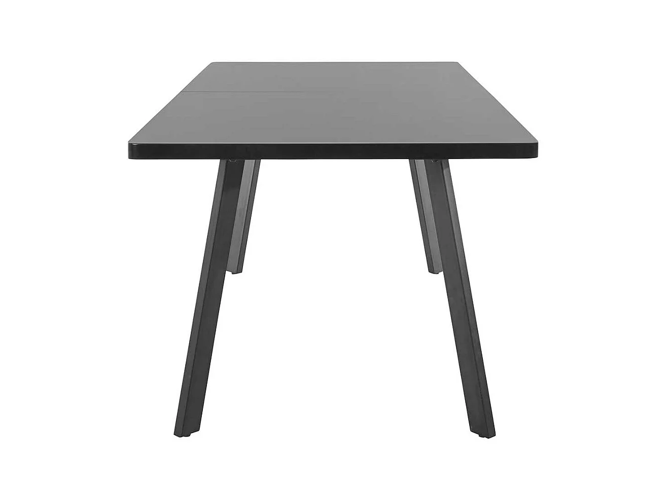 Esszimmertisch in Schwarz 40 cm Kulissenauszug