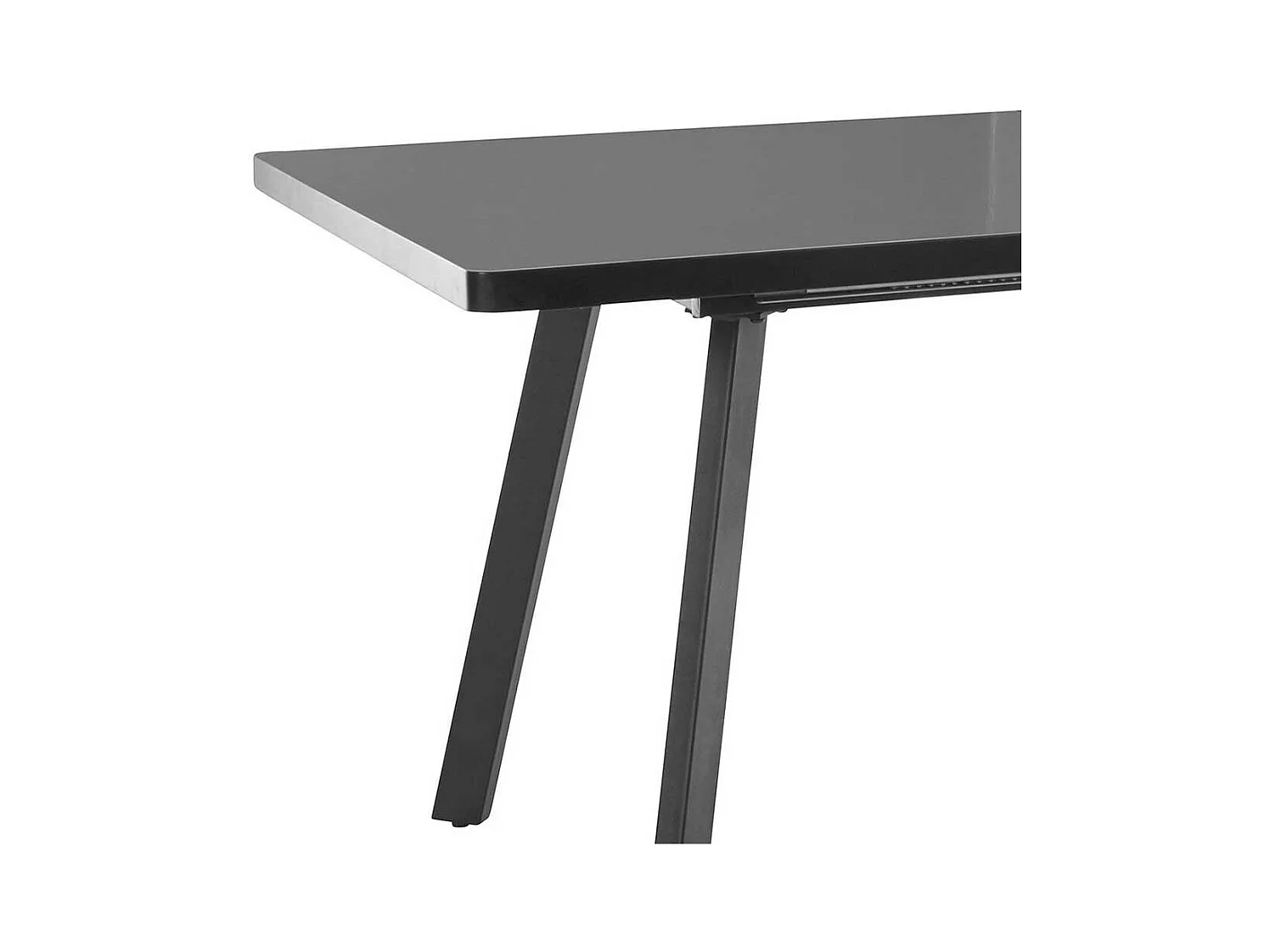 Esszimmertisch in Schwarz 40 cm Kulissenauszug