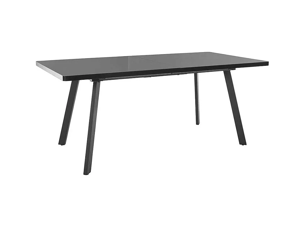 Esszimmertisch in Schwarz 40 cm Kulissenauszug