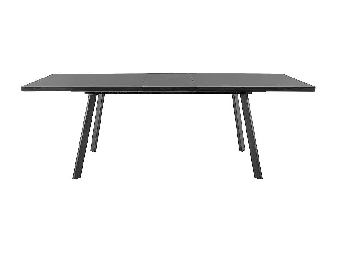 Esszimmertisch in Schwarz 40 cm Kulissenauszug