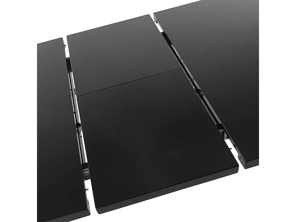 Esszimmertisch in Schwarz 40 cm Kulissenauszug