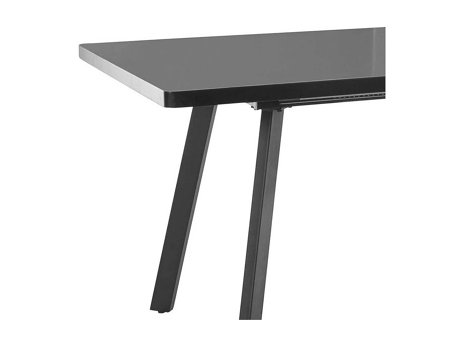 Esszimmertisch in Schwarz 40 cm Kulissenauszug