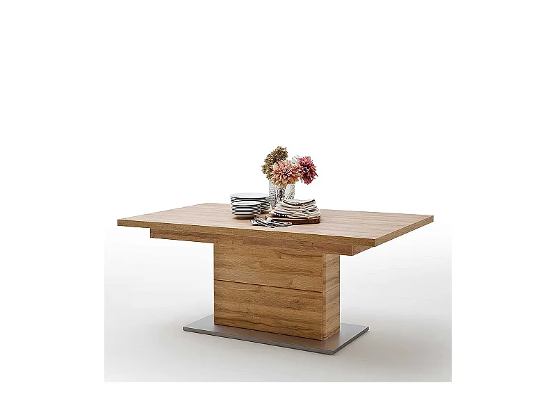 Esszimmertisch in Wildeichefarben Kulissenauszug