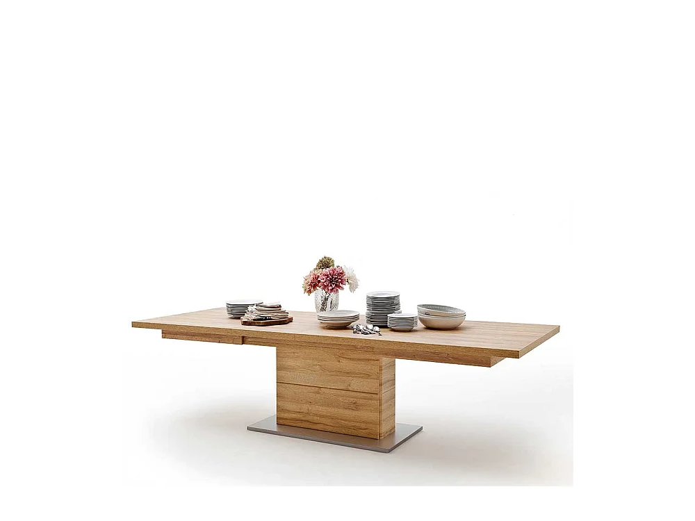 Esszimmertisch in Wildeichefarben Kulissenauszug