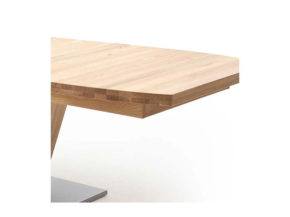 Ausziehtisch aus Eiche Massivholz Metall