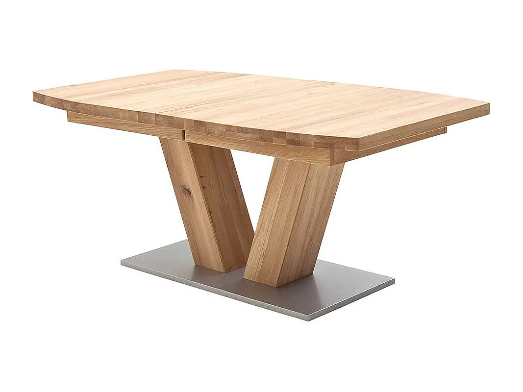 Ausziehtisch aus Eiche Massivholz Metall