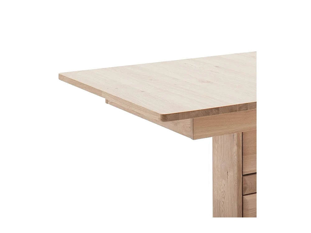 Esstisch Massivholztisch mit Wangen Gestell und Kulissenauszug