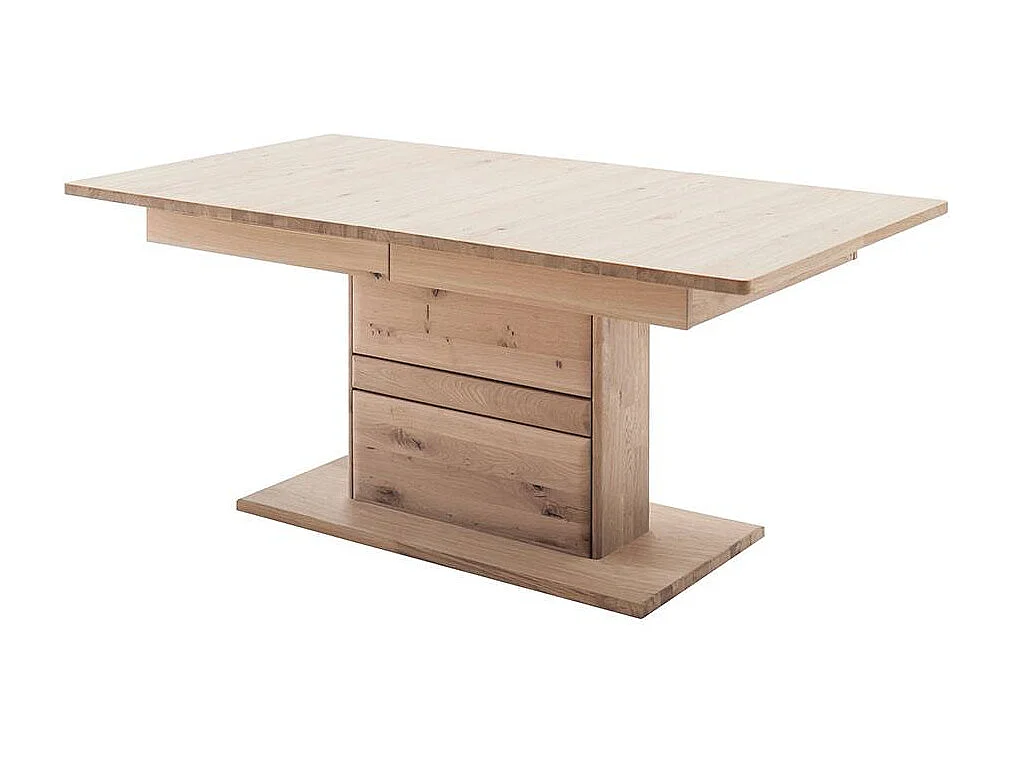 Esstisch Massivholztisch mit Wangen Gestell und Kulissenauszug