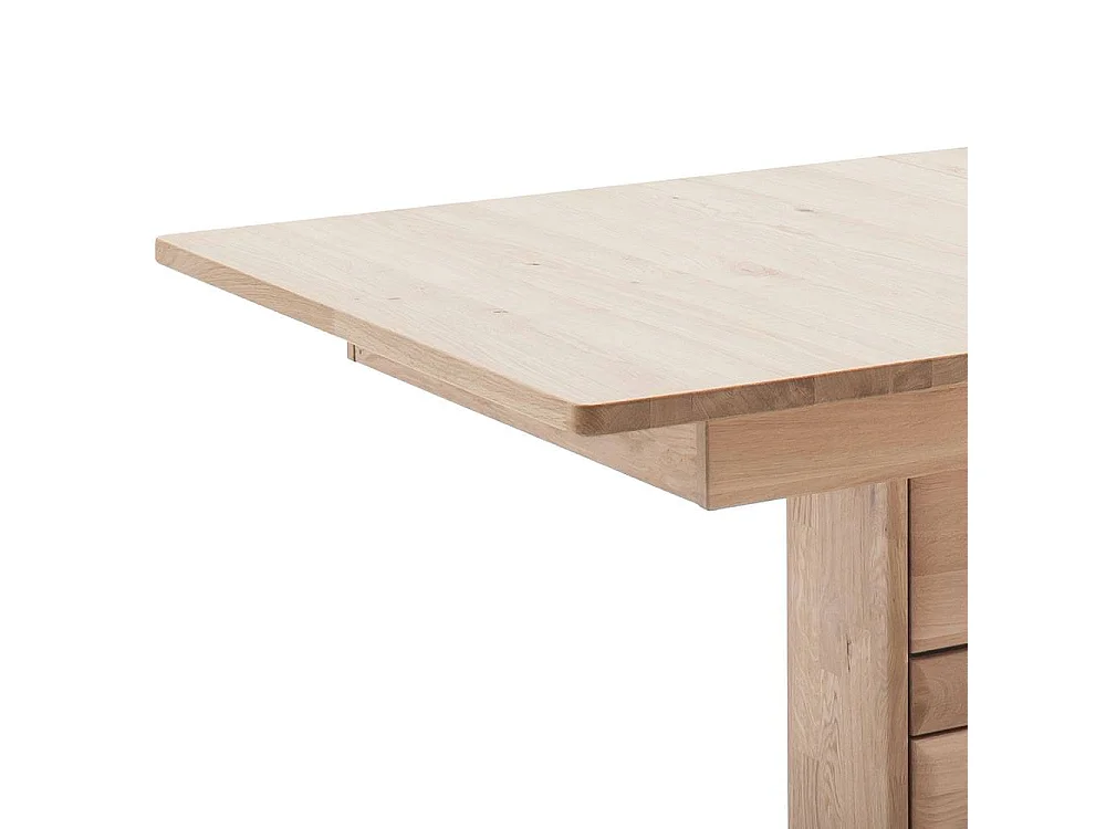 Esstisch Massivholztisch mit Wangen Gestell und Kulissenauszug